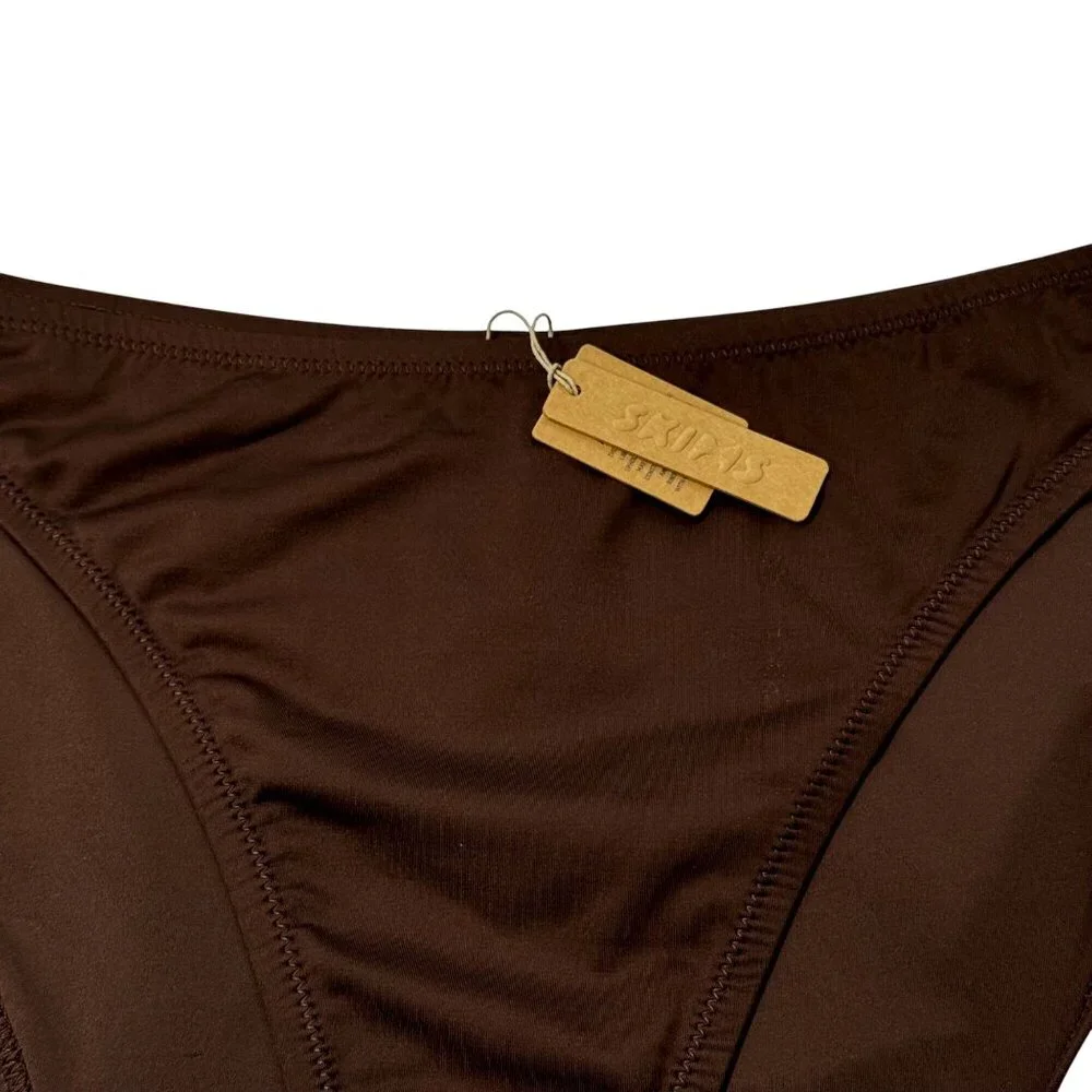 SKIMS‎ Swim Cheeky Tanga Bottoms Cocoa Womens 4X